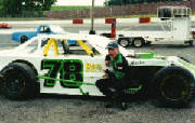 Wade Champeno in the pits at Jennerstown Speedway