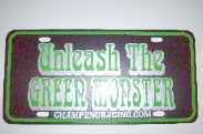 Unleash The Green Monster License Plate